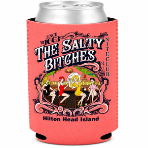 Salty Bs Hilton Head Can Cooler & Sticker Pack