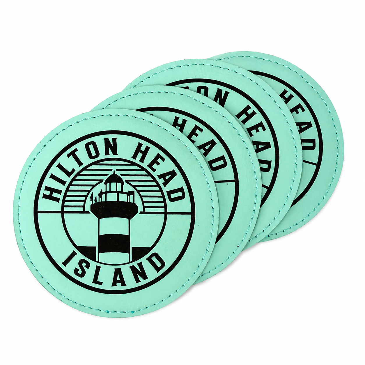 Hilton Head Lighthouse Circle Coasters Set