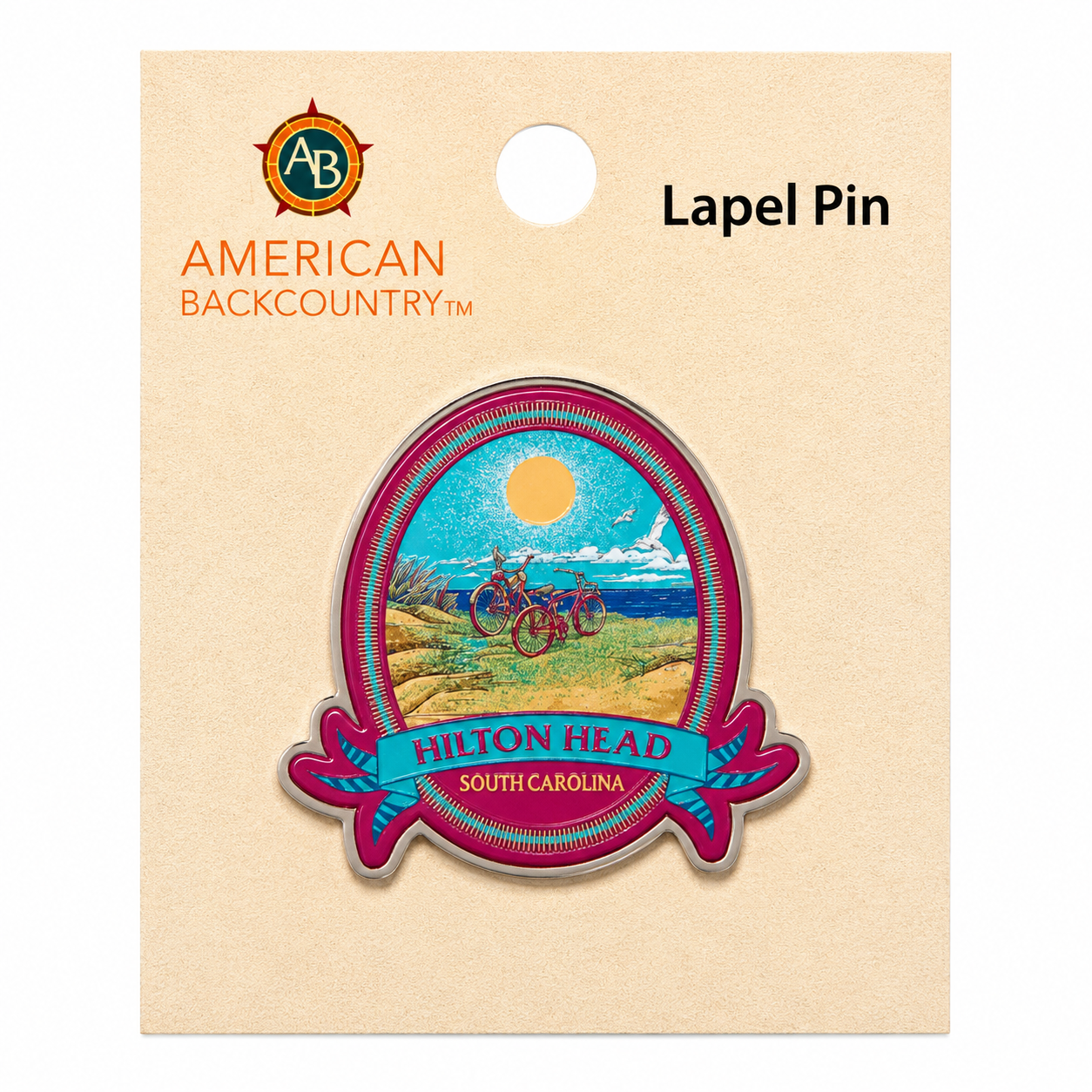 Hilton Head Warm Beach Bike Pin