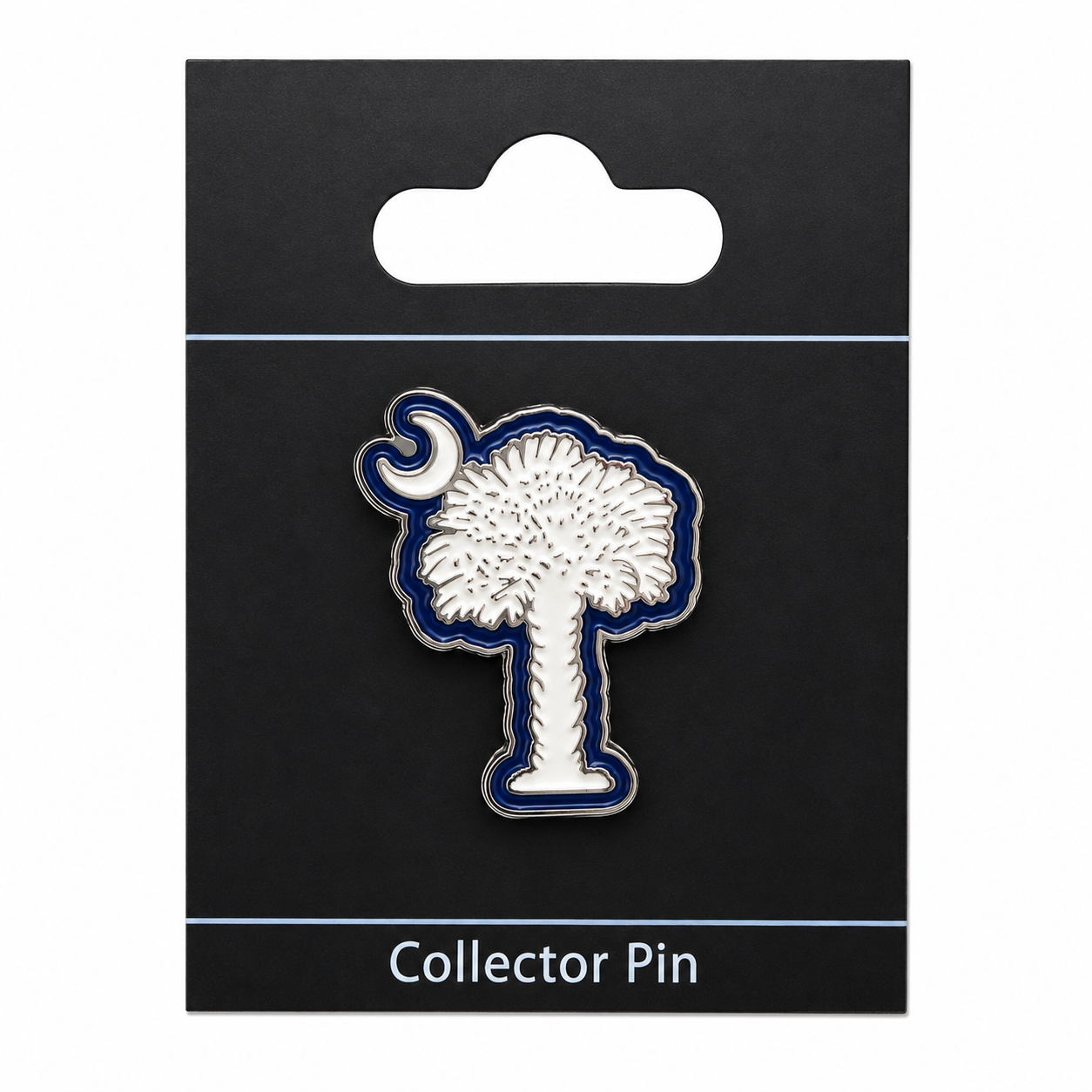 Palm & Moon Metal Pin