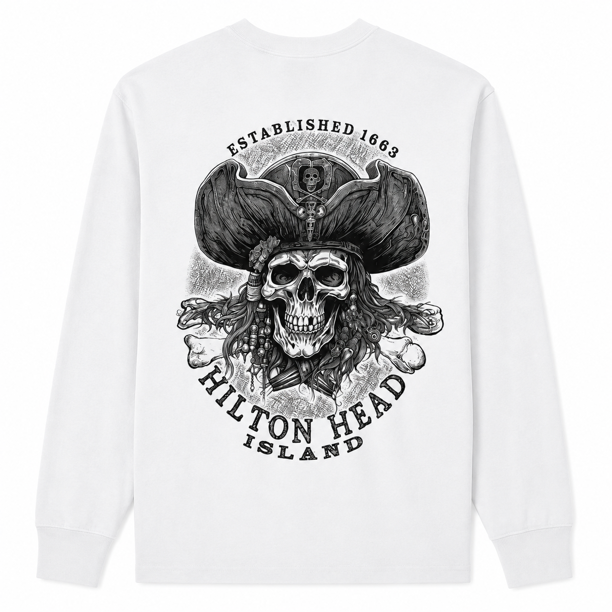 Hilton Head Big Bone Pirate Long Sleeve T-Shirt