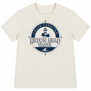 Hilton Head Compass Seal Lighthouse T-Shirt