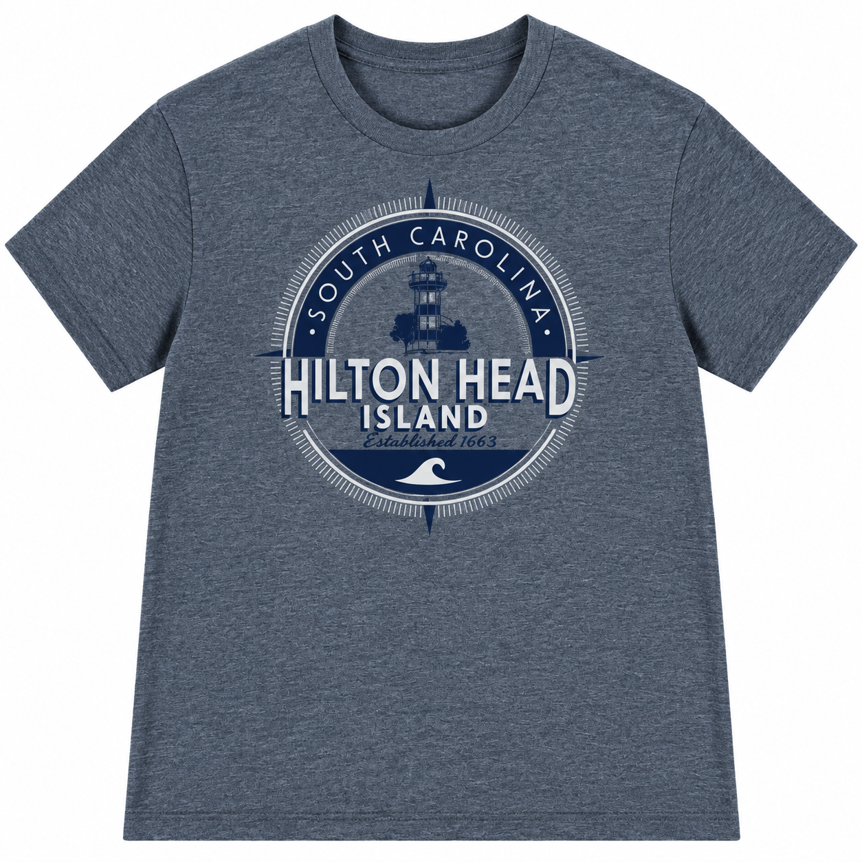 Hilton Head Compass Seal Lighthouse T-Shirt