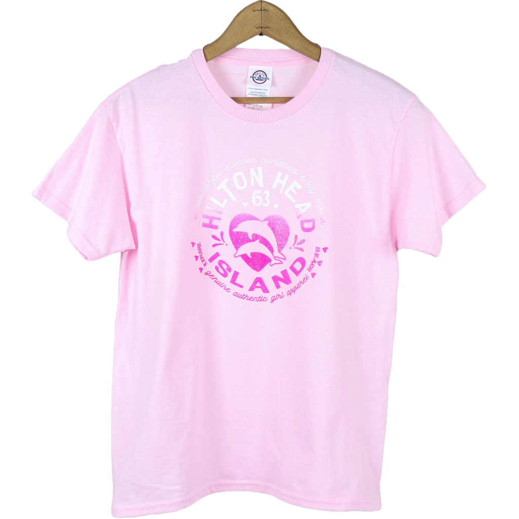 Youth Hilton Head Island Half Heart Dolphin T-Shirt