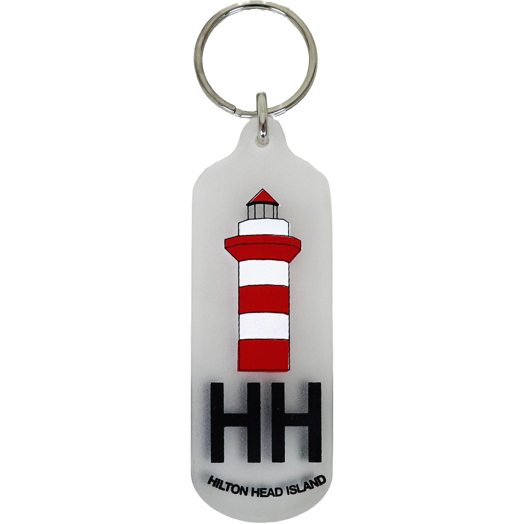 Hilton Head Island Rectangle Lighthouse Key Chain