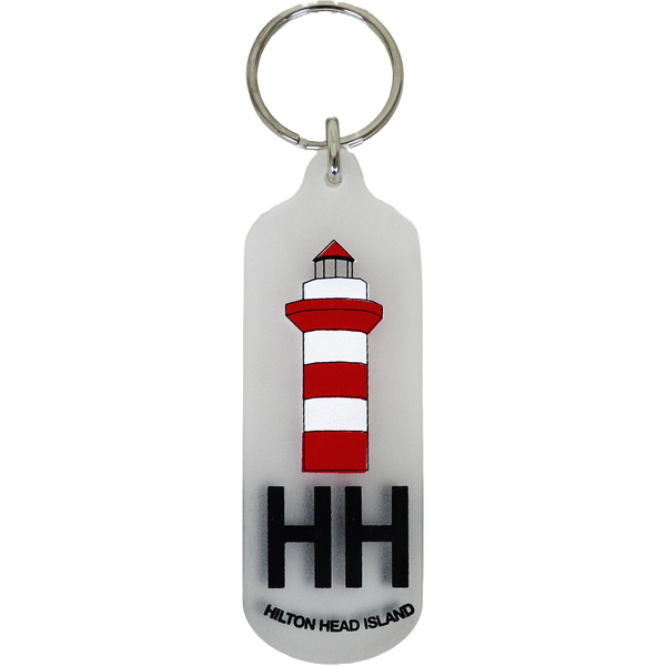 Hilton Head Island Rectangle Lighthouse Key Chain Camp Hilton Head