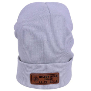 Beanie with Hilton Head Island Leather Patch