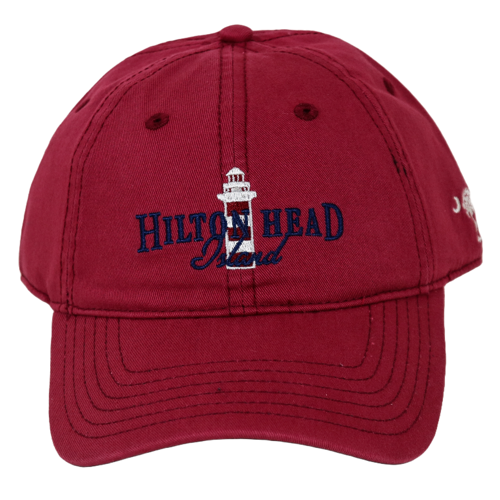 Hilton Head Fishing Hook Hat Cap Legacy 92 Relaced Twill